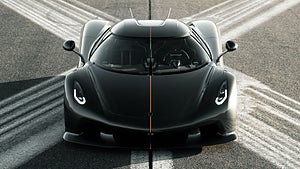 Koenigsegg Jesko Absolut har en V8-motor på 1 600 hästkrafter. Foto: Koenigsegg