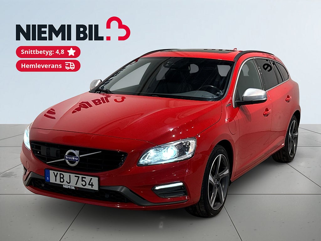Volvo V60 D5 Plug-in Hybrid AWD R-Design H/K Drag Pano Dvärm SoV
