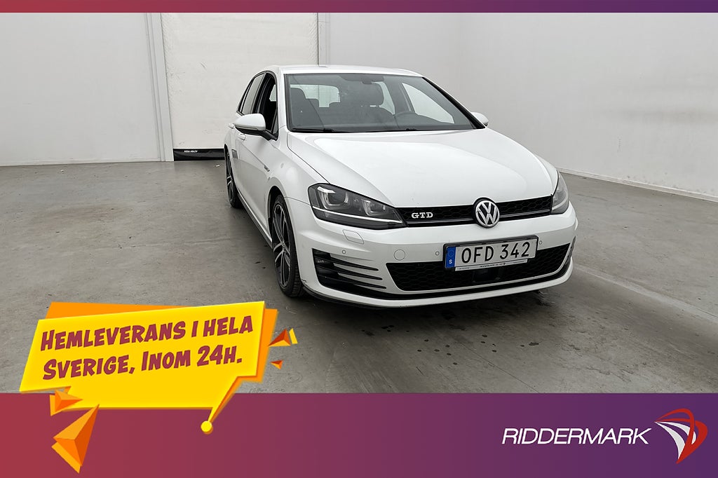 Volkswagen Golf GTD 184hk D-Värmare Kamera Adp-Fart Dragkrok