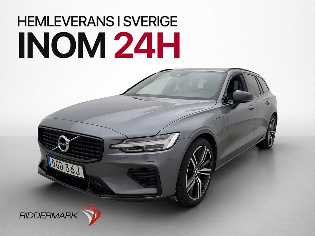 Volvo V60 Recharge T8 AWD R-Design H/K Drag Skinn Kamera