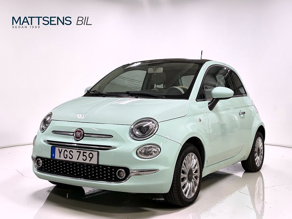 Fiat 500 1.2 8V Lounge Euro 6 /Panorama /Bluetooth /P-sensorer