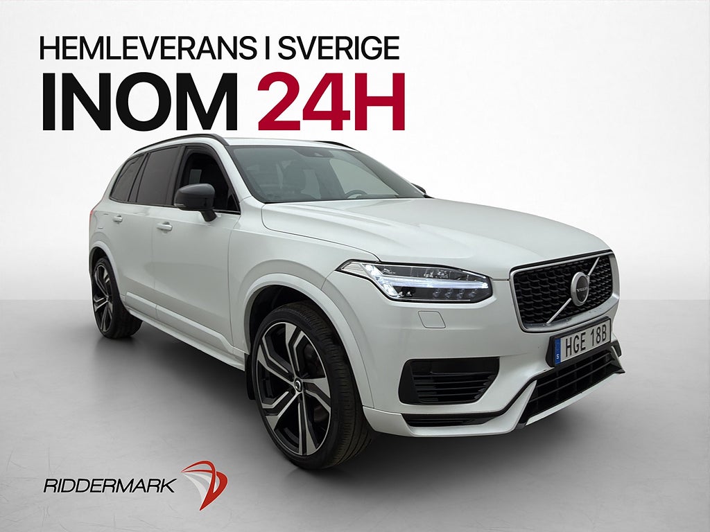 Volvo XC90 T8 TwEn R-Design VOC 7-Sits Pano HuD 360° Skinn