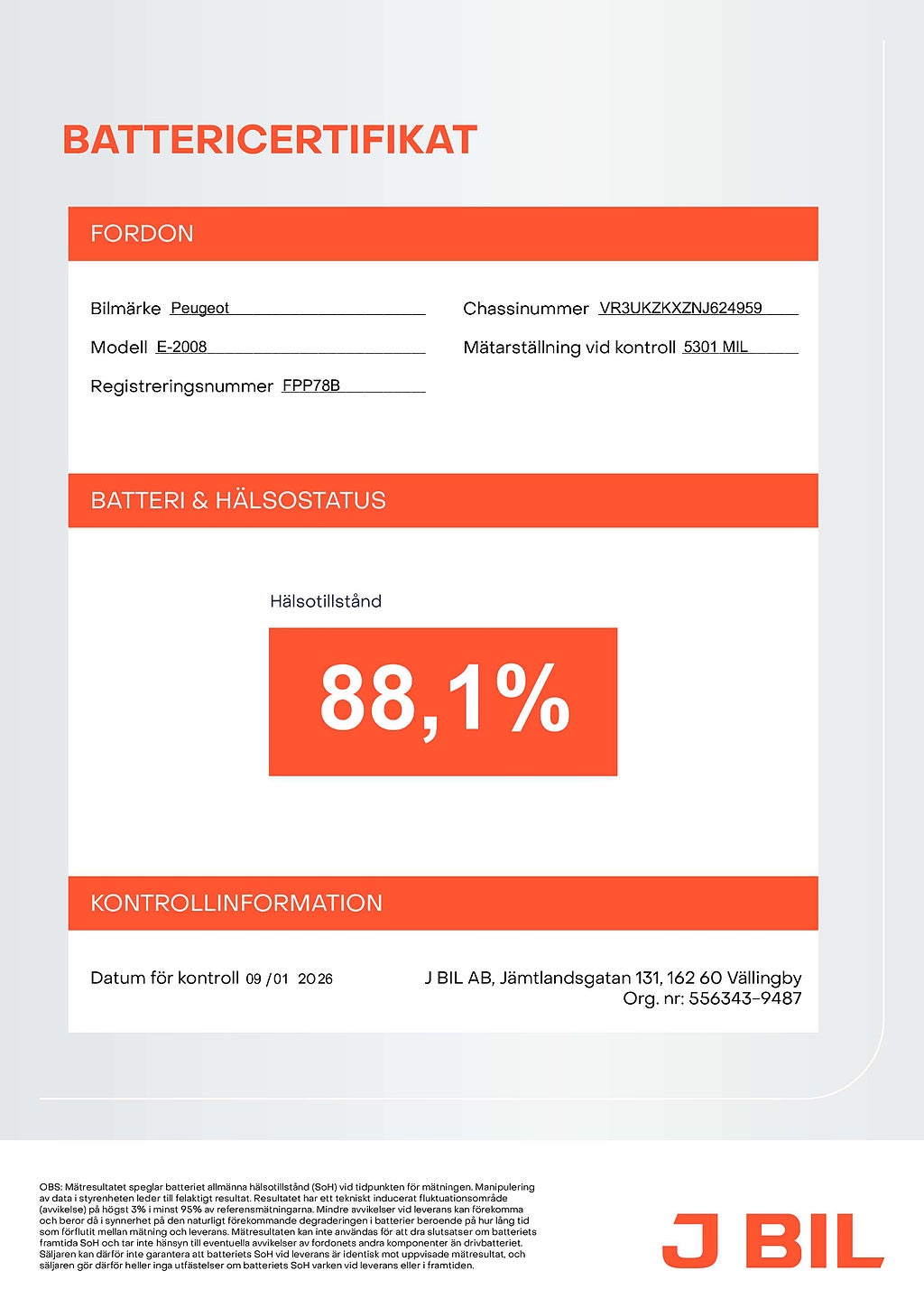 Bild på Peugeot E-2008 Active Pack 50kWh 136hk Aut KAMPANJRÄNTA 3,99%