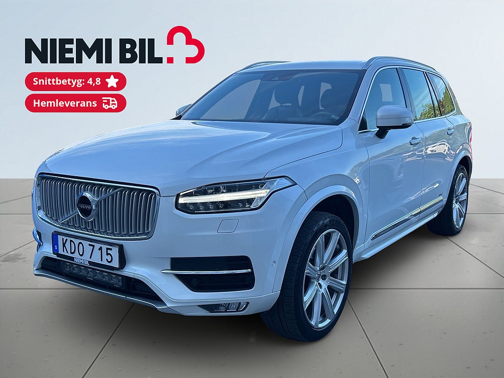 Volvo XC90 D5 AWD Inscription 7-sits/Kamera/Drag/D-värm/HuD/Skinn