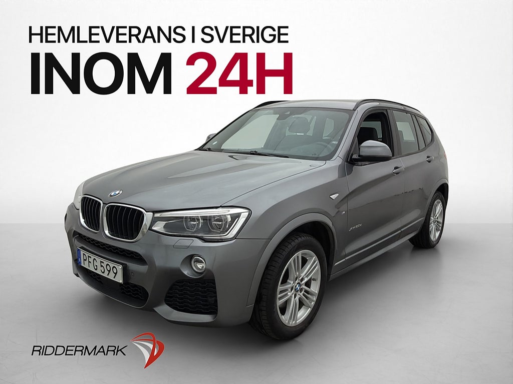 BMW X3 xDrive20d M Sport Drag 0,52l/mil Navi HeadUp Läder