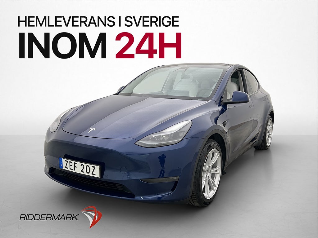 Tesla Model Y Long Range AWD Pano Drag Ljus interiör Värme