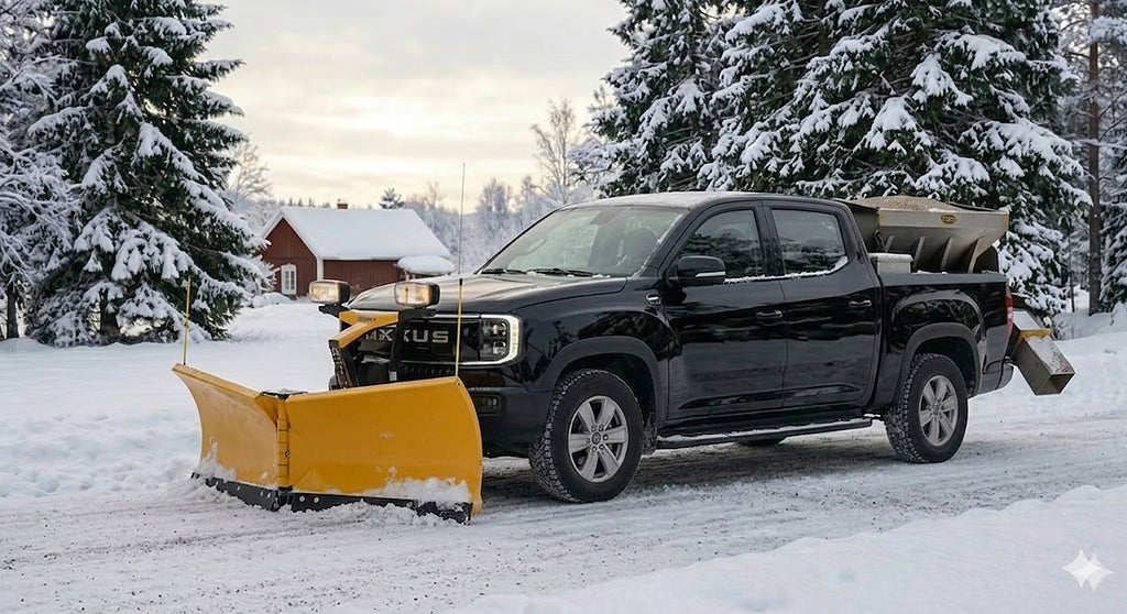 Maxus E-Terron 9 4X4 / +40 MILS RÄCKVIDD / 3,5 TON DRAG / PLOG /SANDKA
