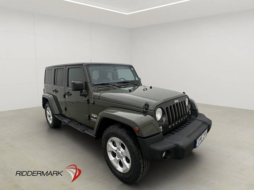 Jeep Wrangler 2.8 4WD 200hk Sahara Dragkrok Navi Skinn
