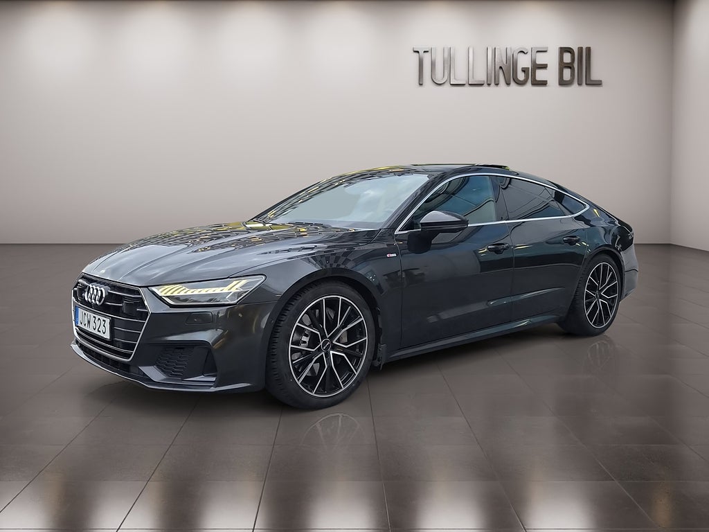Audi A7 55TFSI Q S-Line Cockpit Pano B&O Matrix Läder Alpin 20"