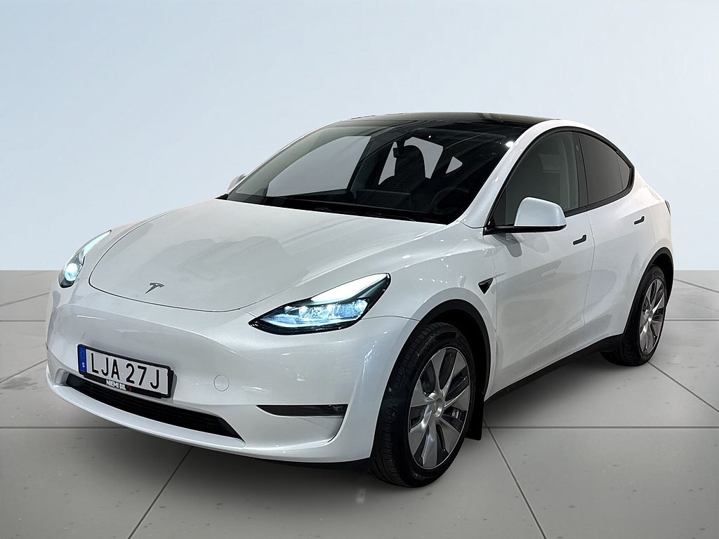 Tesla Model Y Long Range AWD Drag Kamera GPS Pvärm Skinn Pano S-Hjul
