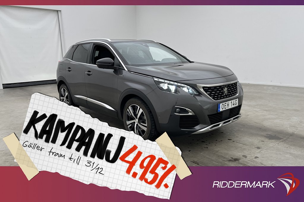 Peugeot 3008 PureTech 180hk GT-Line Kamera Focal 4,95% Ränta