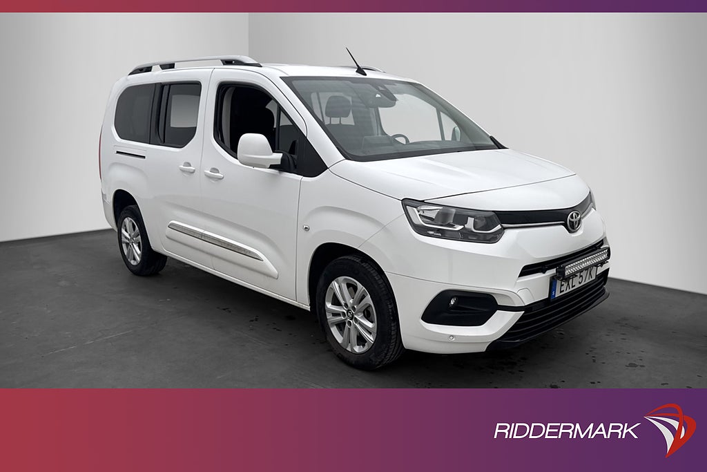 Toyota Proace City Verso Lång M/K-Värm B-Kamera CARPLAY Moms