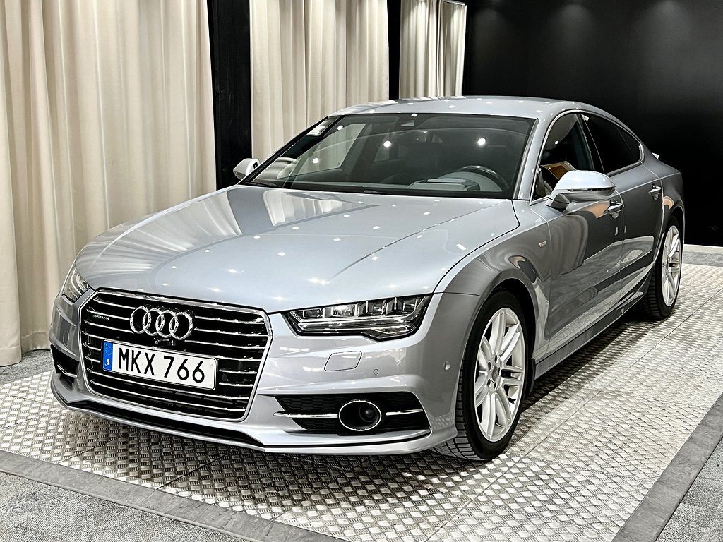 Audi A7 TDI V6 272hk quattro S-Line Skinn BLIS 360° Head-up 