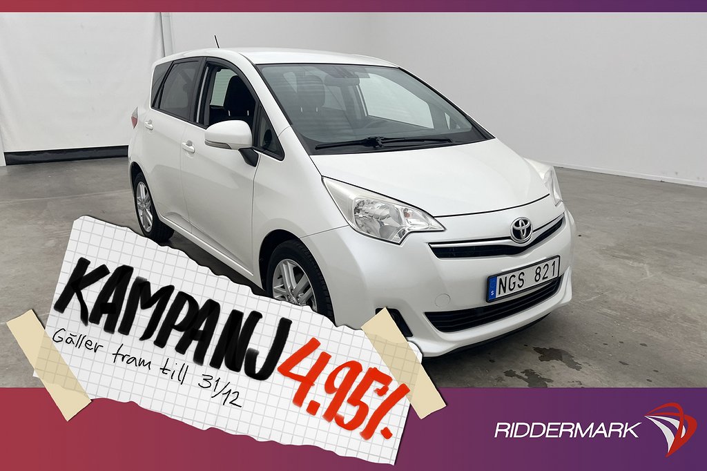 Toyota Verso-S 99hk En-Brukare M&K-Värmare Kamer 4,95% Ränta