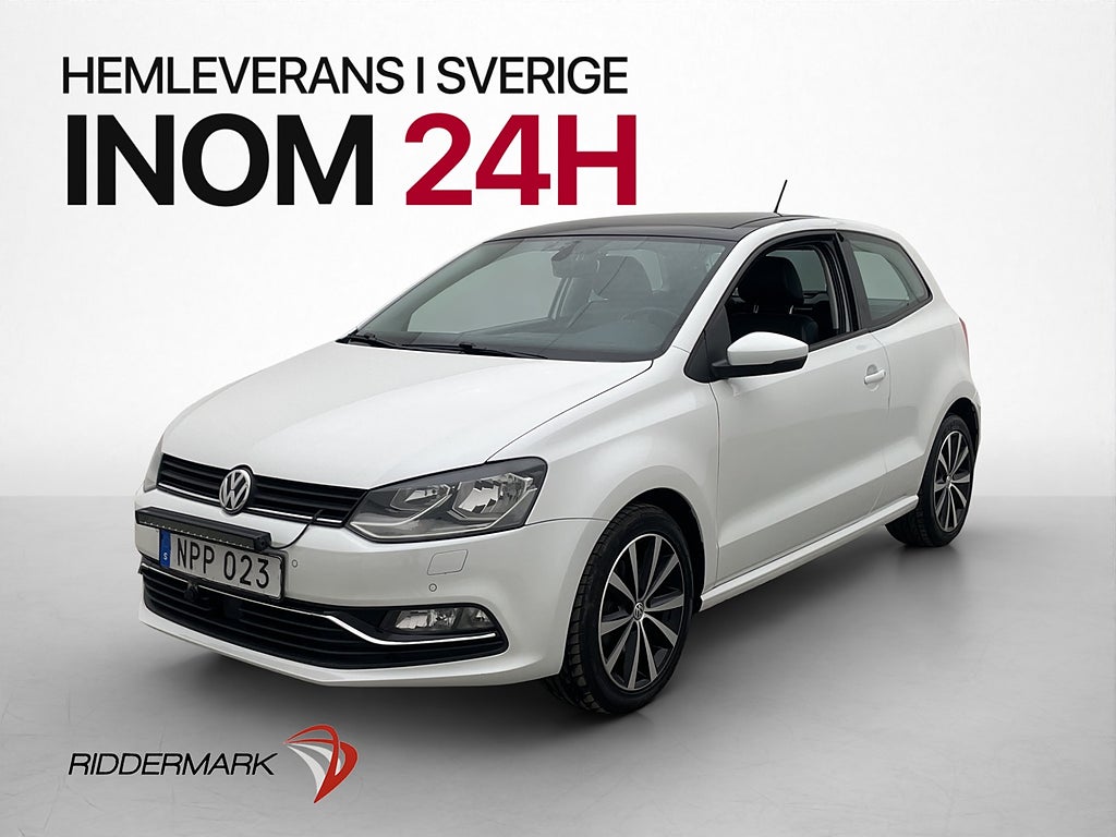 Volkswagen Polo TSI 110hk Taklucka Kamera Navi Dragkrok