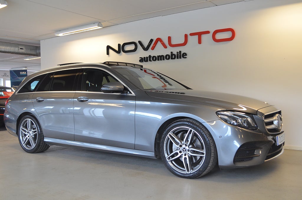 Mercedes-Benz E 220d 4M AMG Burmester Panorama Distronic Drag Värmare