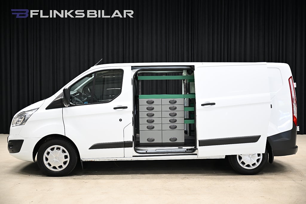 Ford transit Custom 130HK L2 Servicebil|Dubbeldörr|Inredd|Kambytt