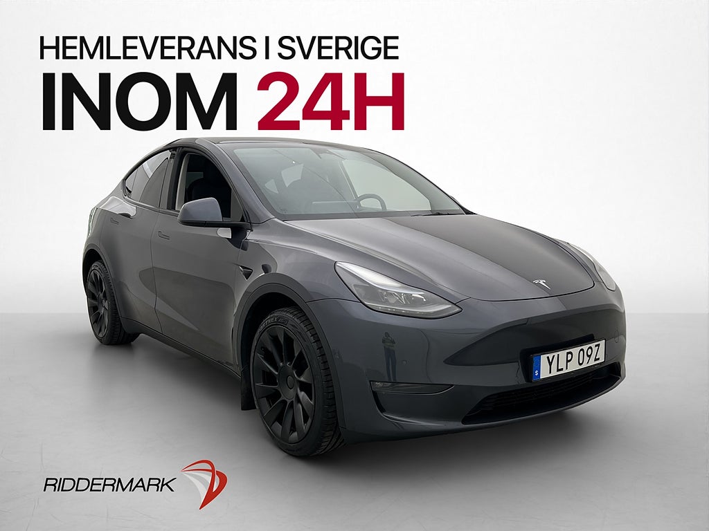 Tesla Model Y Long Range AWD Drag Pano Skinn Kamera Värmare