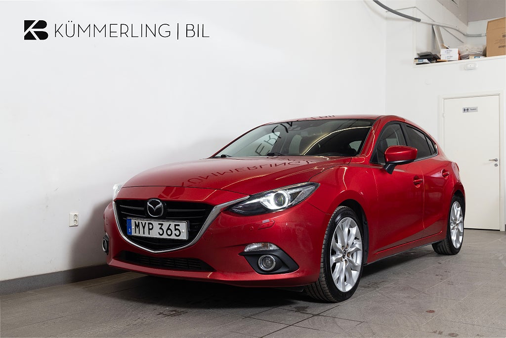 Mazda 3 Sport 2.2 SKYACTIV-D Optimum Elstol/Navi/Läder/HuD
