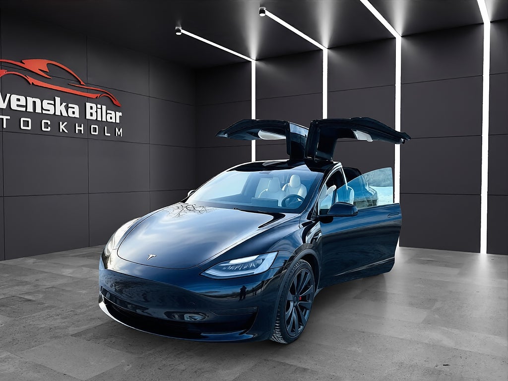 Tesla Model X P100D LUDICROUS+ /6 SITS /LUFTFJ/MATRIX/772 HK/AWD/PANO