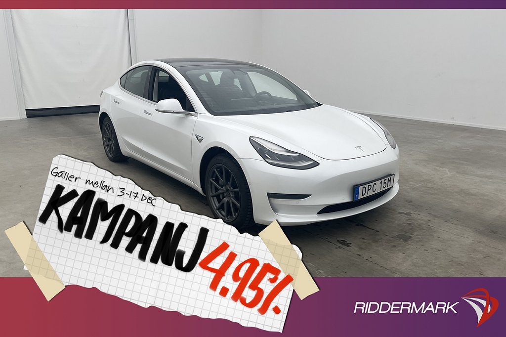 Tesla Model 3 Long Range AWD 440hk En-Brukare 4,95% Ränta