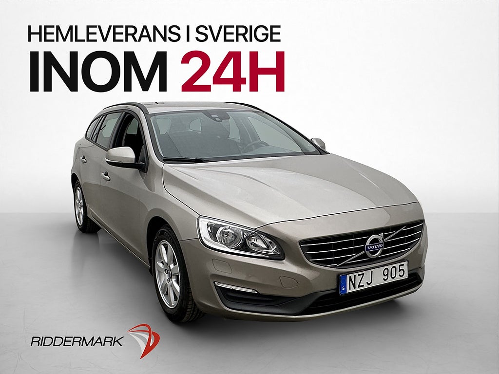 Volvo V60 T3 150hk Kinetic Värmare 1-Brukare Bluetooth Drag