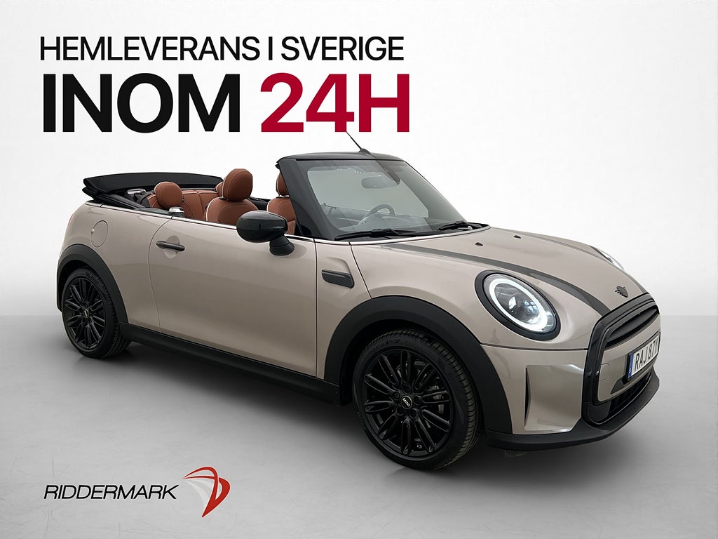 MINI Cooper Cabriolet 136hk Cockpit Skinn Sensorer CarPlay
