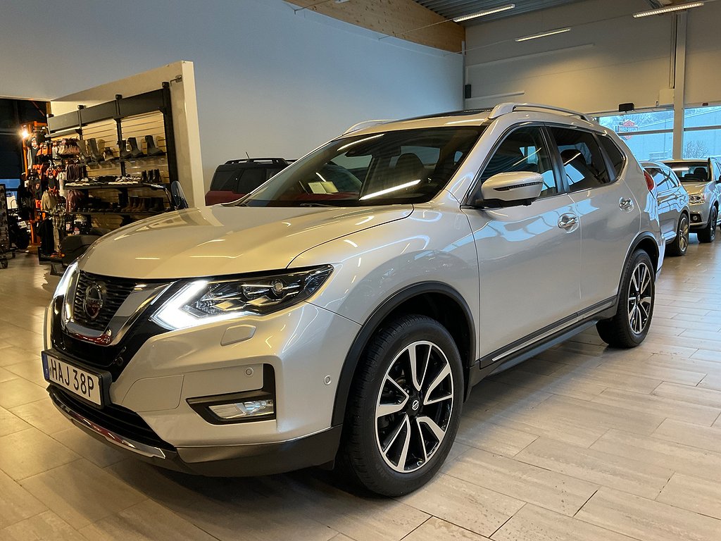 Nissan X-Trail 1.3 DIG-T 160HK Tekna Navi 7-Sits drag Pano 