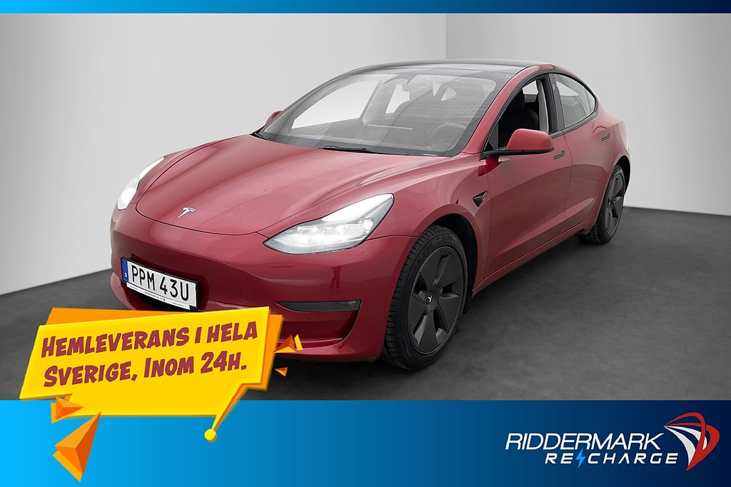 Tesla Model 3 Long Range AWD Autopilot Dragkrok Svensksåld