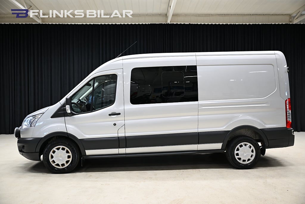 Ford transit 350 Crew Van 170HK Dubbelhytt|5-Sits|NyKamrem|Leasbar