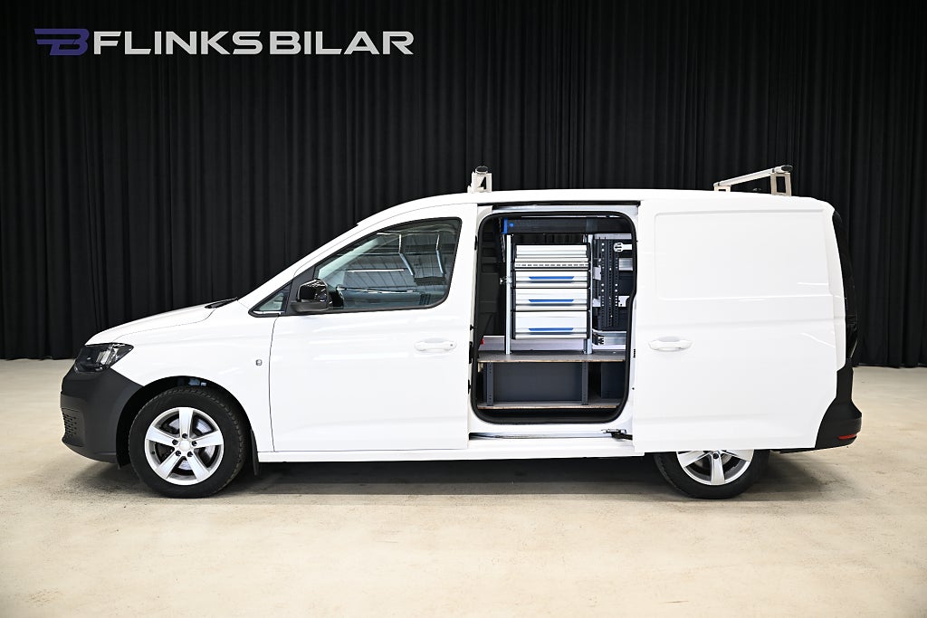 Volkswagen Caddy Maxi DSG 122HK Servicebil|Inredd|Dubbelgolv|Dubbeldörr|SeUtr