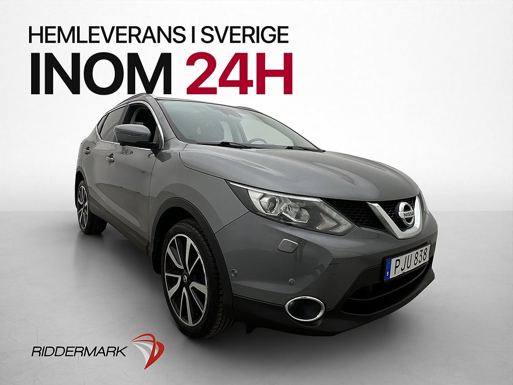 Nissan Qashqai 1.2 Tekna Pano 360° Kamera Navi Läder Isofix