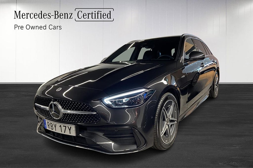 Mercedes-Benz C300 T AMG Line/V-hjul/Distronic/Dragkrok/MOMS