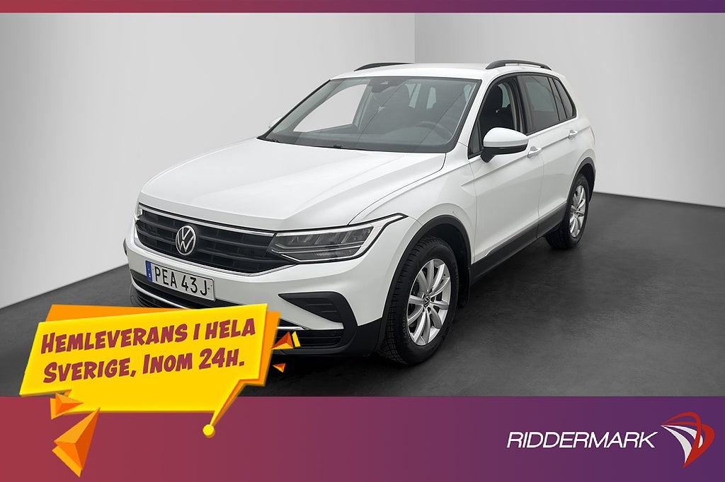 Volkswagen Tiguan TSI 150hk Sensorer CarPlay Rattvärme Drag