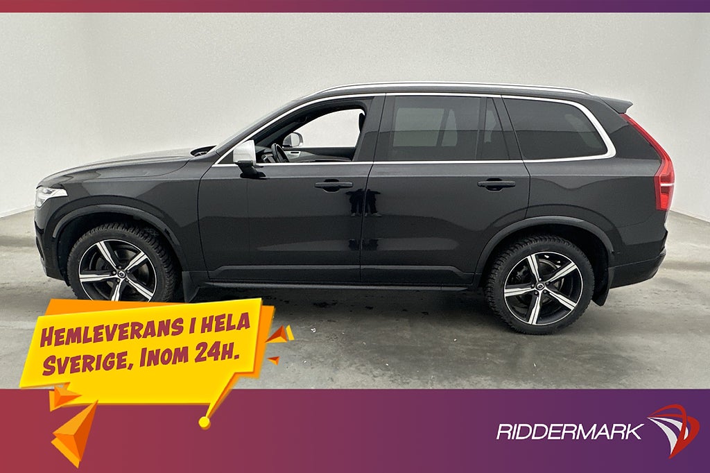 Volvo XC90 D5 AWD R-Design B&W Pano Värmare 360° HUD 7-sits