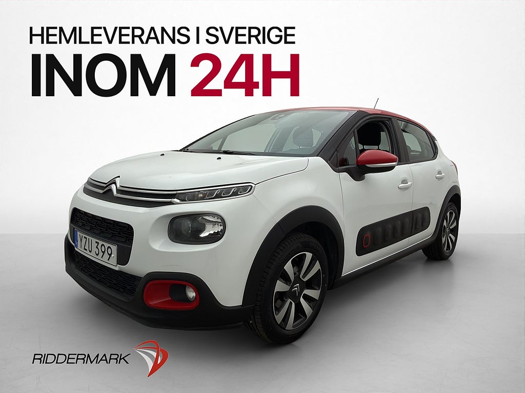 Citroën C3 1.2 PureTech 82hk 2-Brukare Sensorer Farthållare