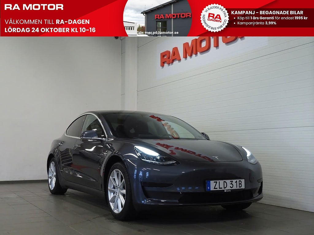 Tesla Model 3 Standard Range Plus Dragkrok Pano Kamera Navi Läder