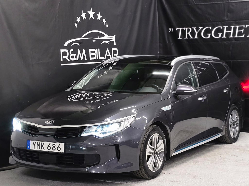 Kia Optima PIH, Få-ägare, Pano, H/K-ljud, Drag, Ny Serv/Bes!