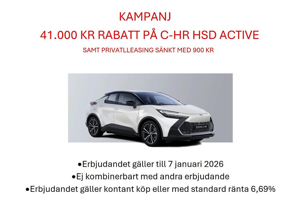 Toyota C-HR TOYOTA 1,8 HYBRID ACTIVE KAMPANJ!