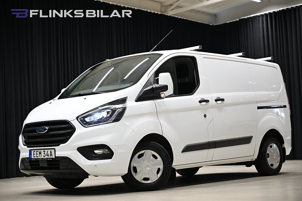 Ford transit Custom 130HK Dubbeldörr|LED|Drag|Värmare|NyKamrem|Moms