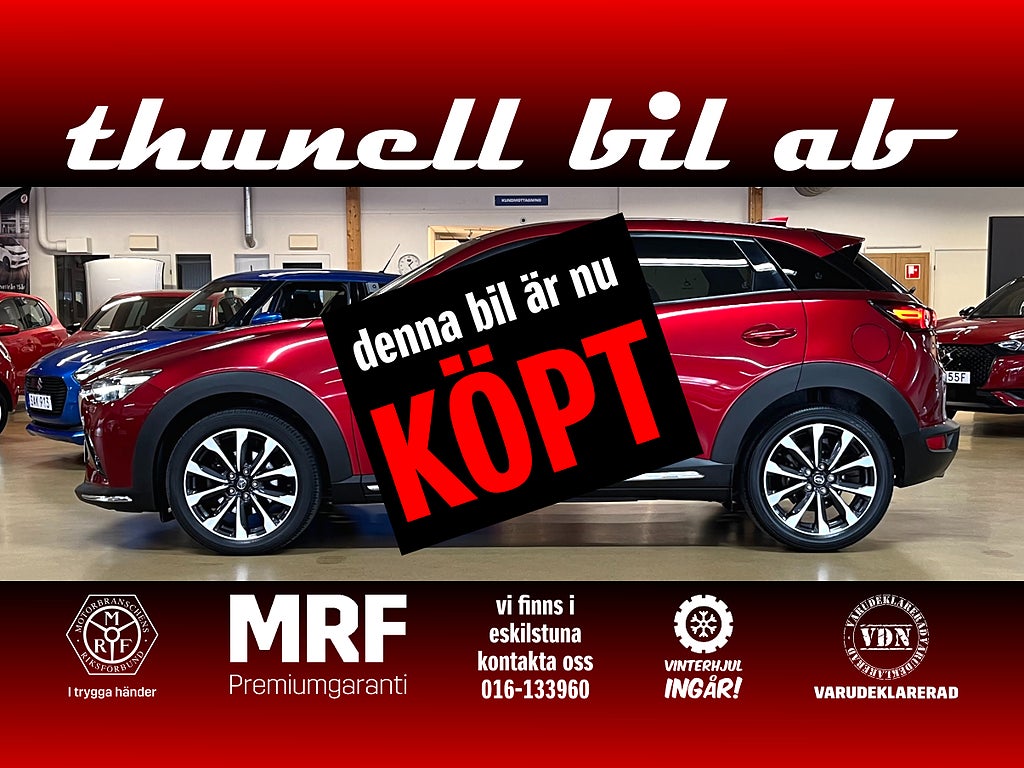 Mazda CX-3 2.0 SKYACTIV-G Optimum Aut 120HK-VHJUL-BOSE-KÖPT