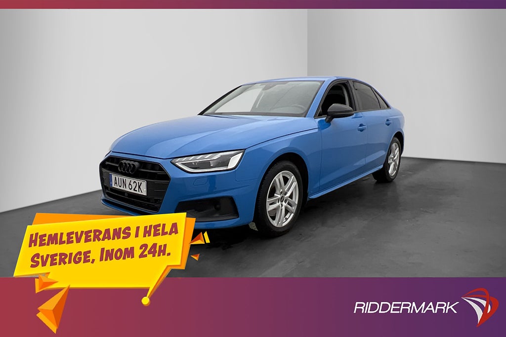 Audi A4 40 TFSI M-Värmare CarPlay P-sensorer Adp-fart Drag