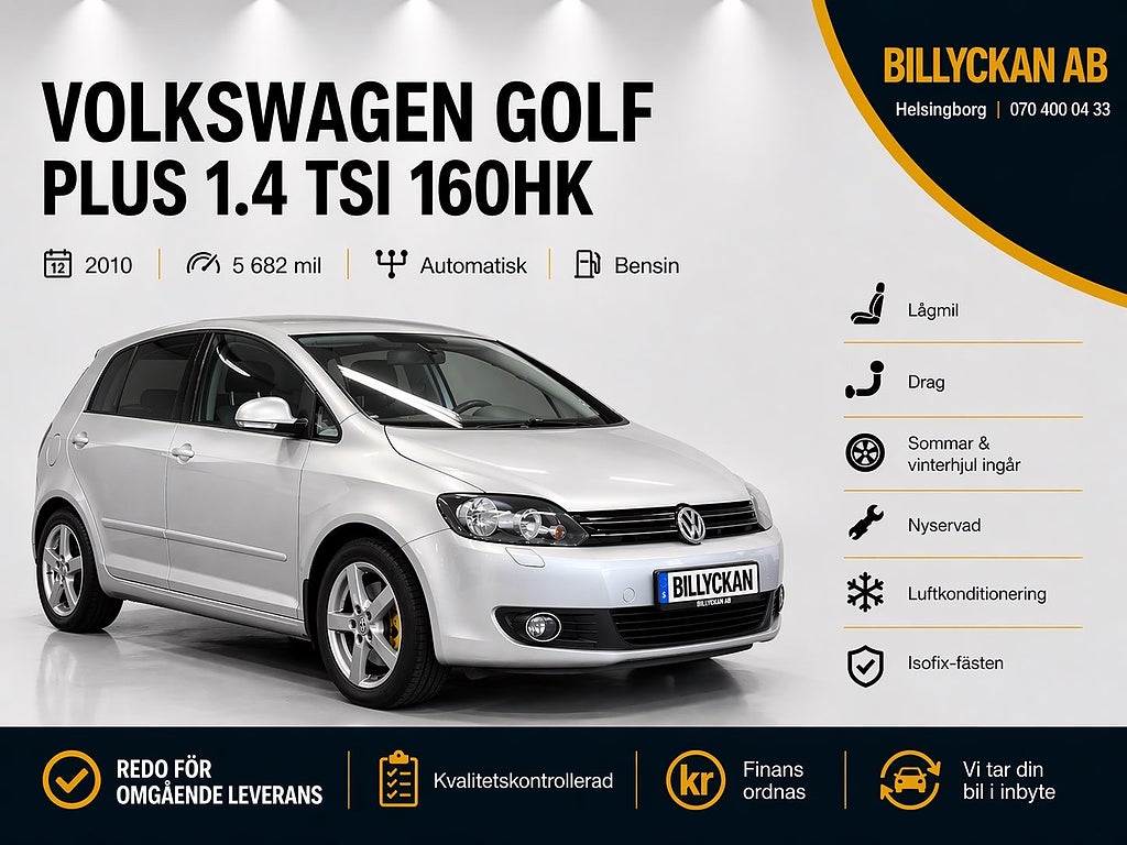 Volkswagen Golf Plus 1.4 TSI Masters | Lågmil | Drag | SoV-hjul | 160hk