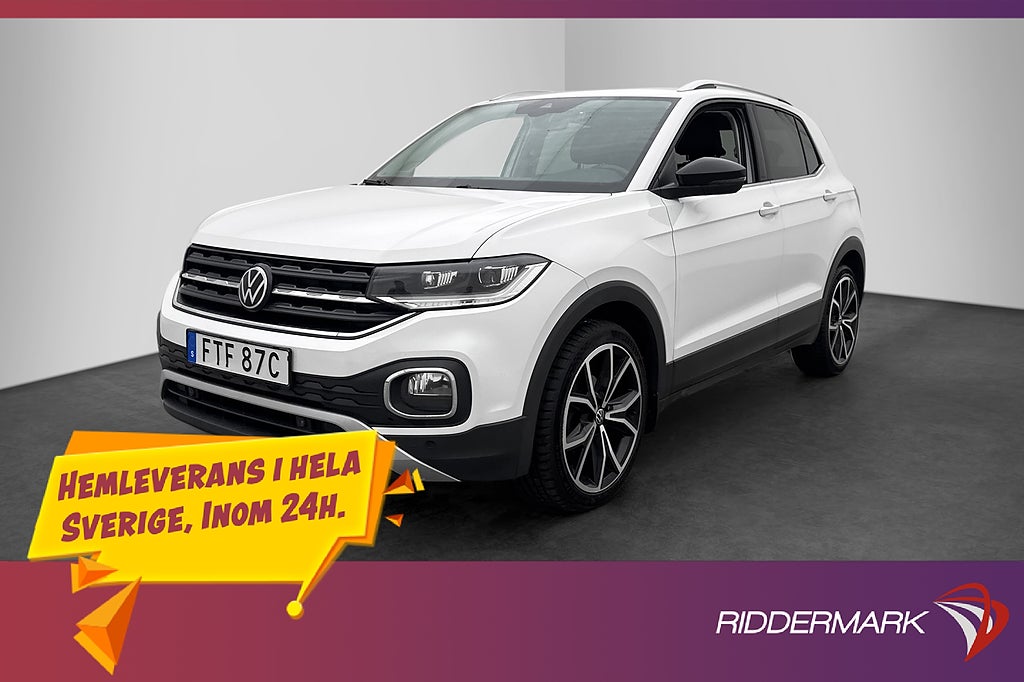 Volkswagen T-CROSS 1.0 TSI 110hk P-Sensorer Halvskinn BT