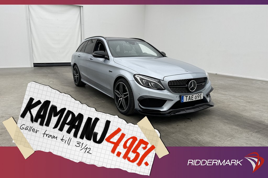 Mercedes-Benz C 43 T AMG 4M 367hk Pano Burm Kol 4,95% Ränta