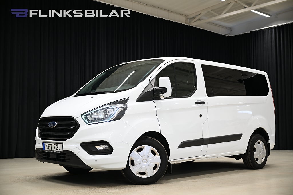 Ford Transit Custom 130HK Automat|9-Sits|Värmare|Backkamera|Leasbar