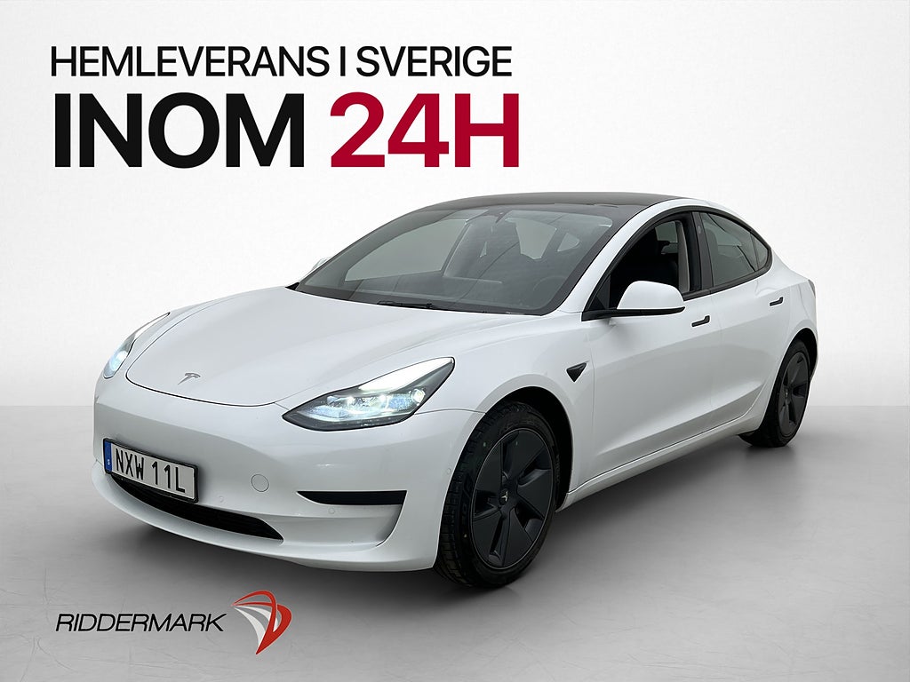 Tesla Model 3 Standard Range Plus MOMS Panorama AP Sv-Såld