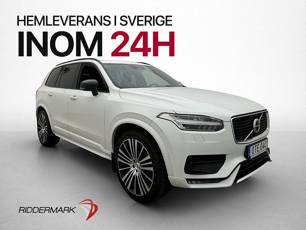 Volvo XC90 B5 AWD R-Design 7-Sits Pano H/K HUD 360° Dragkrok