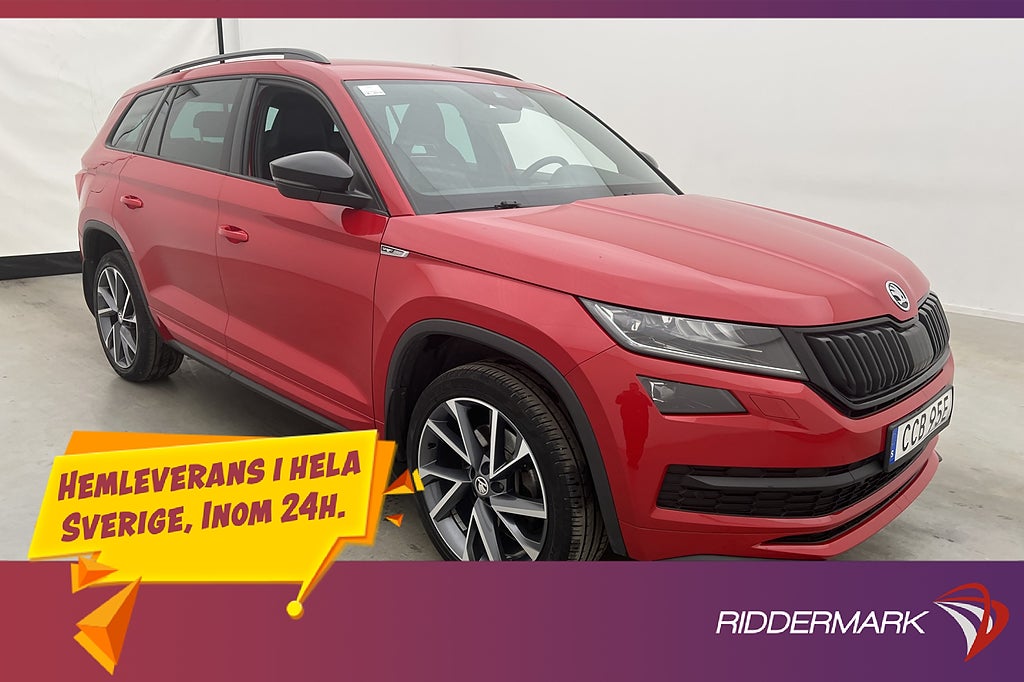 Skoda Kodiaq 190hk 4x4 Sportline 7-Sits Värmare Kamera Drag