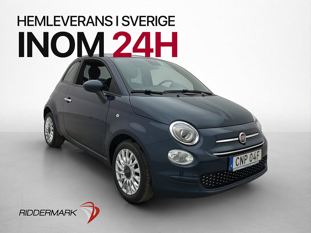 Fiat 500 Lounge 70hk Panorama Farthållare Nyservad
